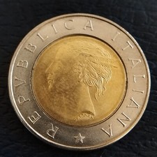 500 lire Bicolore Bimetallica