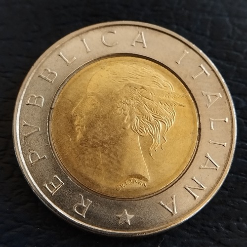 500 lire bicolore bimetallica - lire,