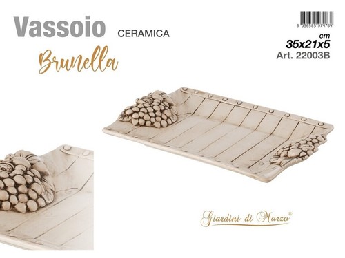 Vassoio ceramica decorata - vassoio,