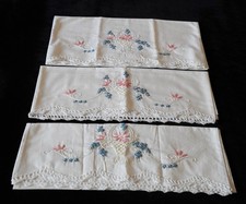 3 federe nuove bianche cesto