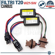 2 Filtri RESISTENZE CANbus T20 W21/5W per Lampadine Led SPEGNI SPIA ERRORE 28W