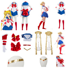 Costume/Parrucca Sailor Moon Tsukino Usagi cosplay Halloween festa di carnevale completo