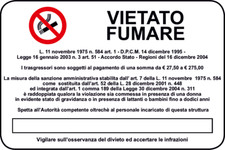 STICKER sign prohibited