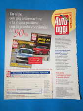 RITAGLIO DI GIORNALE CLIPPING PUBBLICITA' AUTO OGGI RIVISTA DA COLLEZIONE- (141)