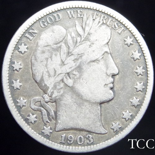 1903 barbiere mezzo dollaro - o,