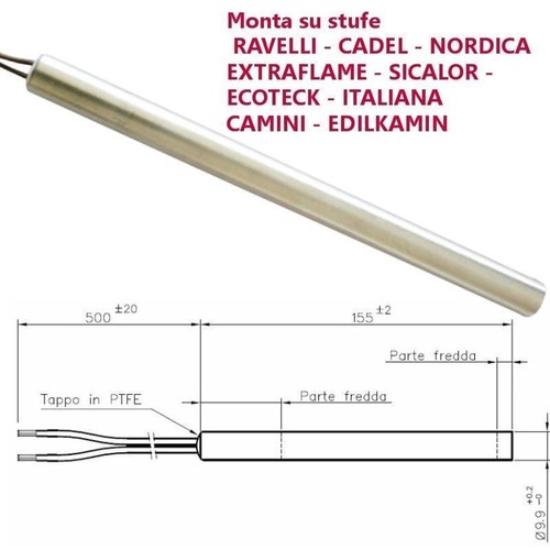 Resistenza candeletta dritta - resistenza,