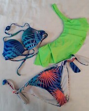 Lotto stock bikini costume 2 pezzi + top monospalla ragazza donna taglia S