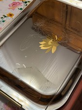 Vassoio rettangolare laminato oro 24k