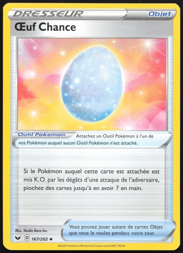 Carte pokémon œuf chance - carte,