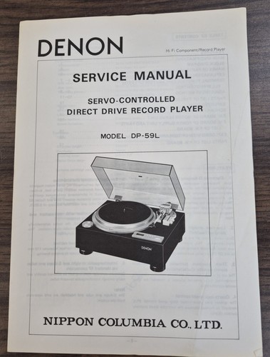 Denon 59l manuale di - denon, dp-59l