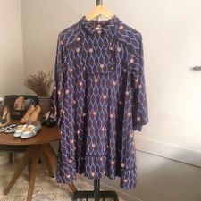 NUOVO ABITO KENZO X H&M BLU FANTASIA SETA 38