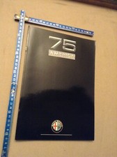 DEPLIANT VINTAGE ALFA ROMEO 75 AMERICA ITALIANO 22 PAGINE DATI TECNICI 3.0 TURBO