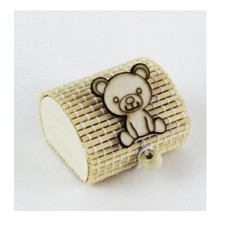 29090 Bomboniere 12pezzi Scatola Portaconfetti in Bambu Orso Orsetto Nascita Bam