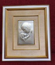 OTTAVIANI 75 gr ARGENTO 925 Quadro Natività Madonna Bambino  Nativity cm 37x43 