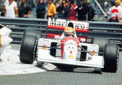 Cartolina ayrton senna - senna, mclaren