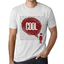 Uomo Maglietta Pensieri Freschi – Thoughts Cool – T-shirt Stampa Grafica