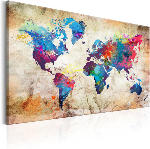 Quadro mappamondo 120x80 1 - 120x80,