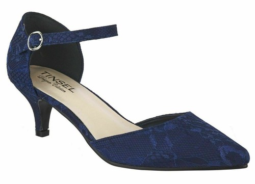 Scarpe donna blu navy pizzo - scarpe,