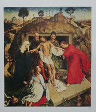 Clipping Ritaglio Illustrazione TRASPORTO DI CRISTO AL SEPOLCRO Van Der Weyden