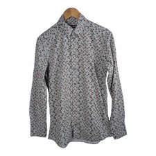 Camicia DOLCE & GABBANA uomo 38/15/XS GOLD all over cars cotone stampato grigio ottime condizioni🚀