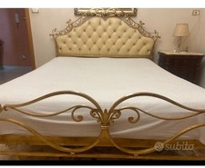 letto in ferro battuto matrimoniale e Foglia Oro