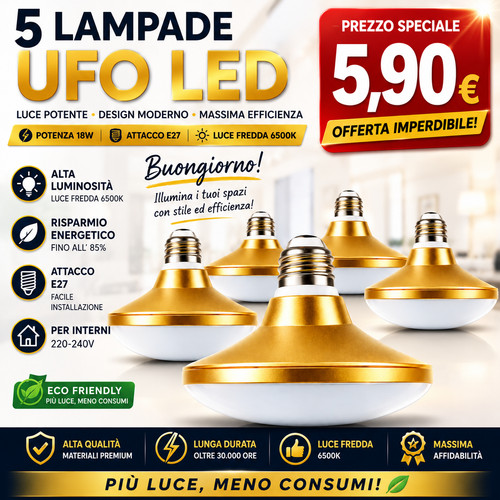 Lampadine led ufo - ufo, 18w