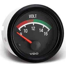 VDO Cockpit Voltmeter 8-16