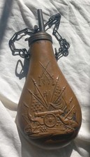 Antica fiaschetta per polvere da sparo guerra civile US - 1870