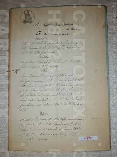 H8726 documento antico - documento,