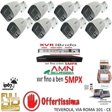 KIT VIDEOSORVEGLIANZA CLOUD DVR 8 CANALI 8 TELECAMERE 5MP PROFESSIONALE CCD SONY