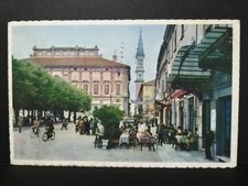 Cartolina Alessandria Piazza Vittorio Emanuele Biciclette Animata AF583
