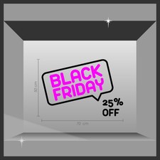 black friday vetrine saldi 70 x 50 cm adesivo vetri negozio