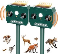 RAYGARD 2 Pezzi Dissuasore Gatti 2025 Repellente per Volpi Ultrasonico Solare