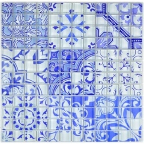 Piastrelle mosaico vetro blu - mosaico,