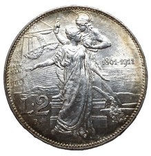 Regno D'Italia - 2 Lire 1861-1911 "Cinquantenario" Argento/Silver - FDC