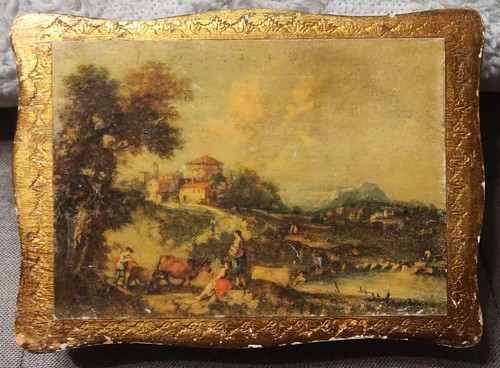 Antico cofanetto legno - antico,