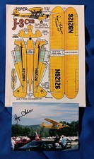 2004 Sussex Airshow Roger Lehnert Flying Farmer firmato Piper Cub carta modello/foto