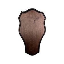 Scudo di legno per trofeo daino. Pannello. Corna. Caccia. 40x23cm 030201