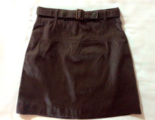 Gonna PEDRINI a campana marrone 100% cotone donna estate TAGLIA 42