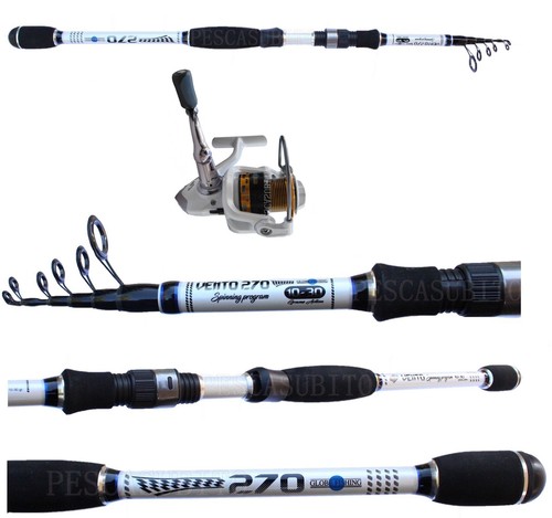 Kit canna pesca spinning - kit,