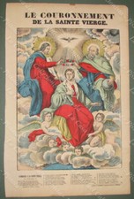 STAMPA POPOLARE. LE COURONNEMENT DE LA SAINTE VIERGE. Pellerin, Epinal, ca 1870