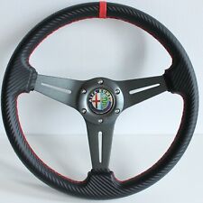 Volante adatto per Alfa Romeo Racing Carbon Leather Sport 350 mm NO MOZZO