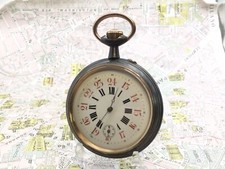 Regolatore Stile Ferroviario . Orologio Tasca . Brunito . Quadrante 12/24 Ore 