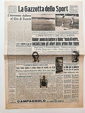 GAZZETTA DELLO SPORT 13 GIUGNO 1948 TESEO TADDIA RECORD ITALIANO LANCIO MARTELLO