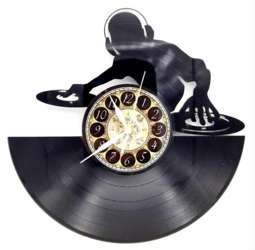 Disk jocky vinyl - record, clock