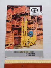 OM Carrello Elevatore Elettrico E 30 - E 35 1972 depliant originale italiano