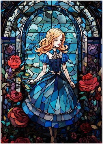 Stained glass alice - alice, in