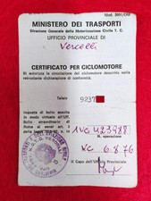 LIBRETTO ORIGINALE CERTIFICATO