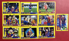 2011-12 Panini FC Barcelona LIONEL MESSI 10 Card/Sticker Set Completo Vintage!!!