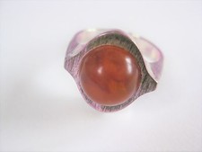 Anello Argento 835 Con Ambra